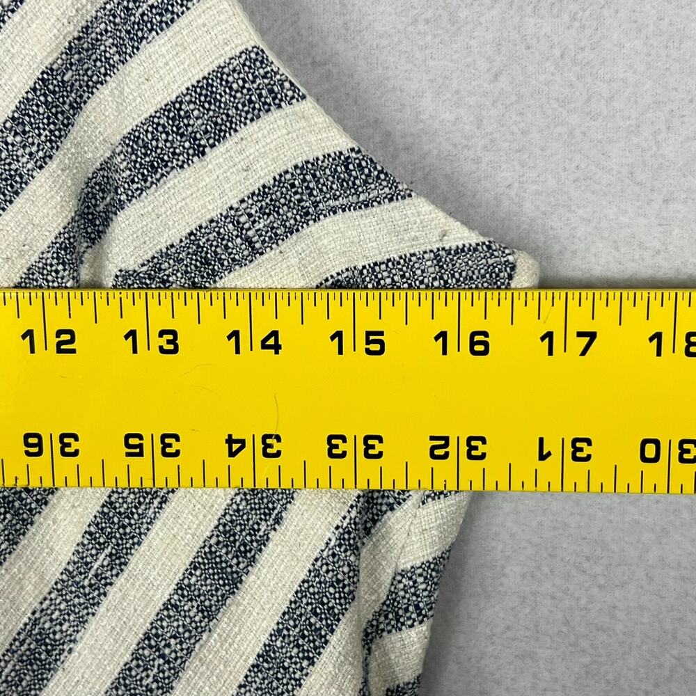 Banana Republic Dress Women's 10 P Tiered Grey Striped Fringe Asymmetrical Belt - Picture 10 of 13